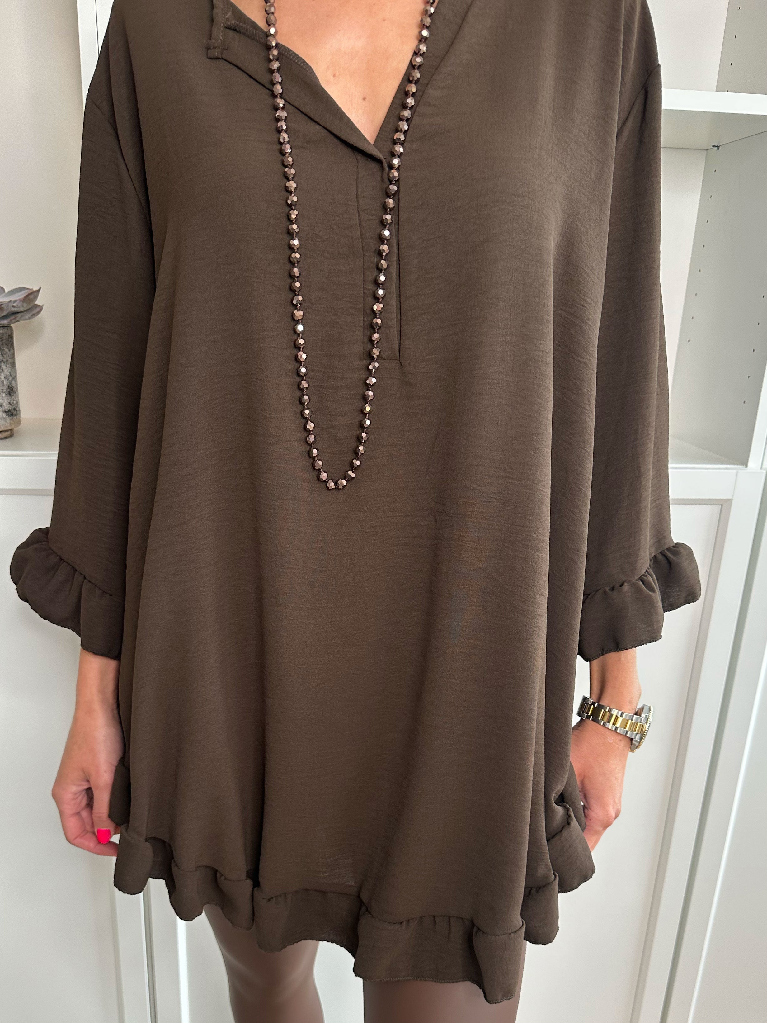 Mio Long - Söt tunika med volangkanter